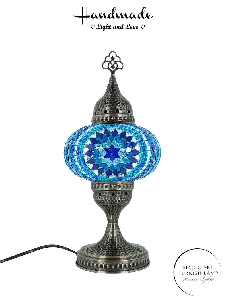 Turkish Mosaic Table Lamp Colorful Color image 6