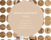 Neutral Aesthetic Instagram Highlight Covers | 48 Canva Templates