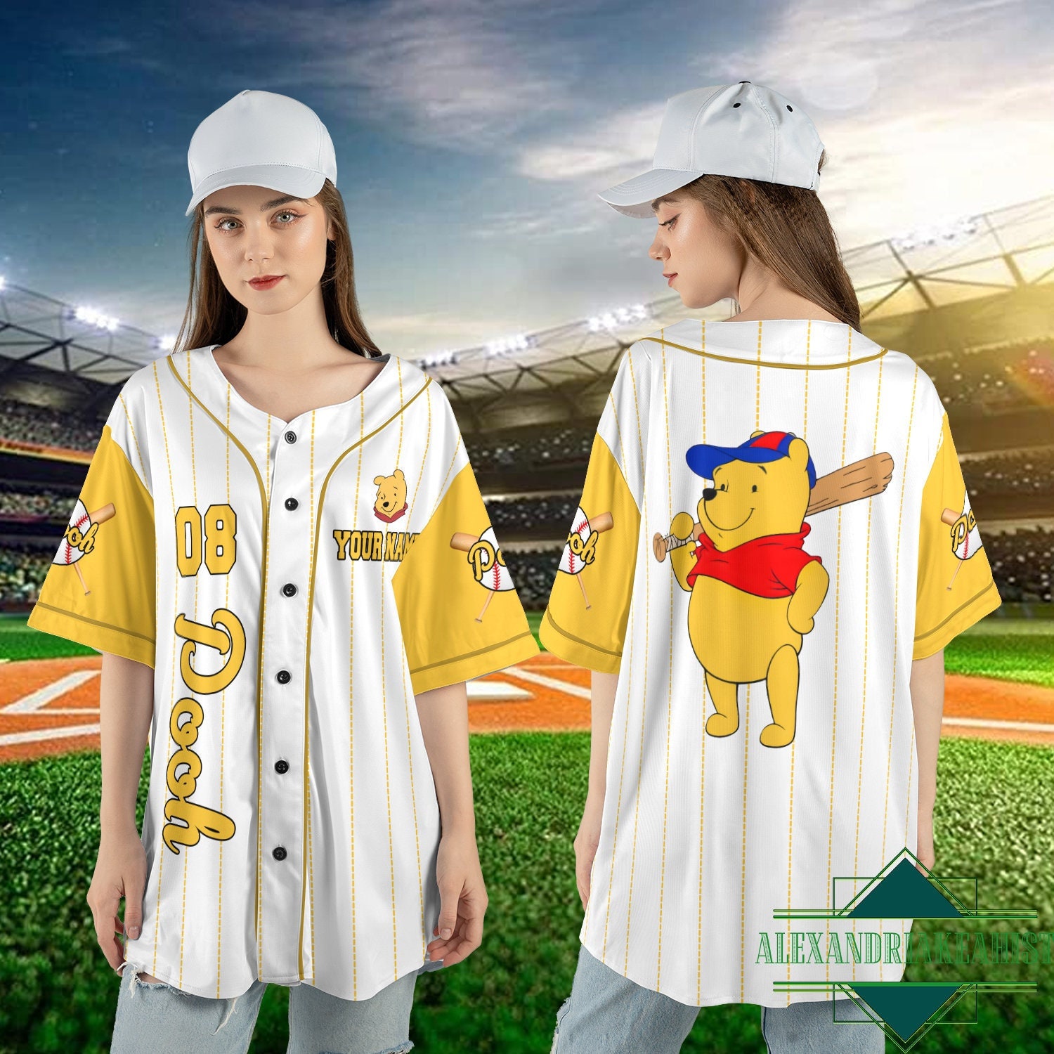 Disney Winnie Pooh Baseball Jersey Shirt Pooh Jersey Personalized Gifts -  Best Seller Shirts Design In Usa