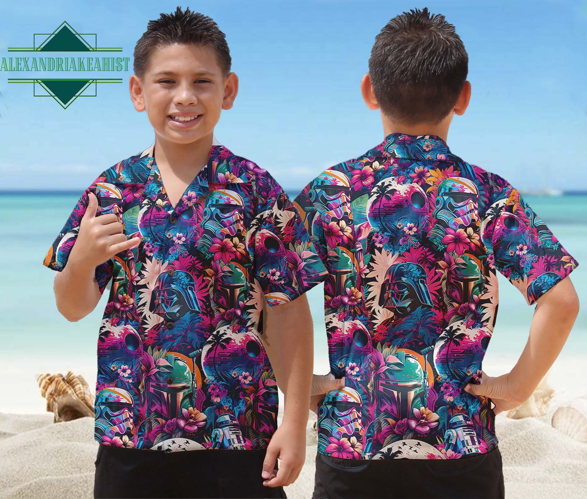 Discover Camiseta Hawaiana de Darth Vader Unisex