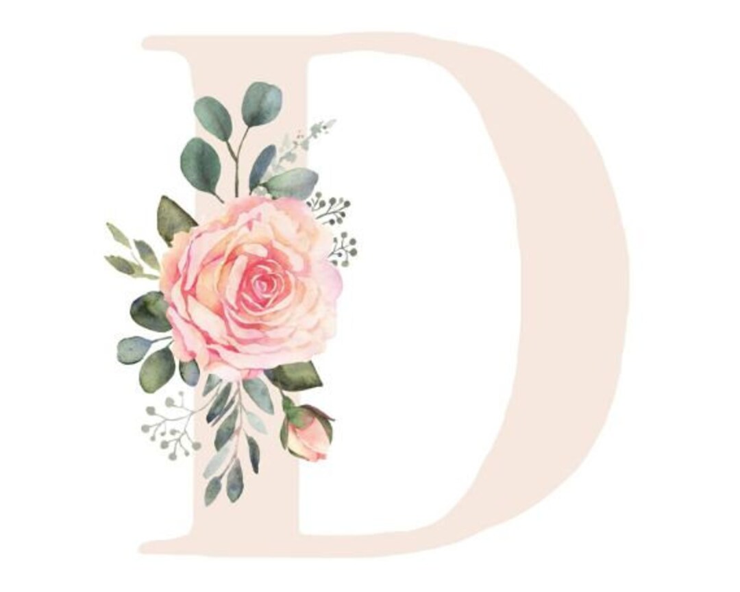Letter D Wall Decor Digital Download Initial Wall Art Etsy