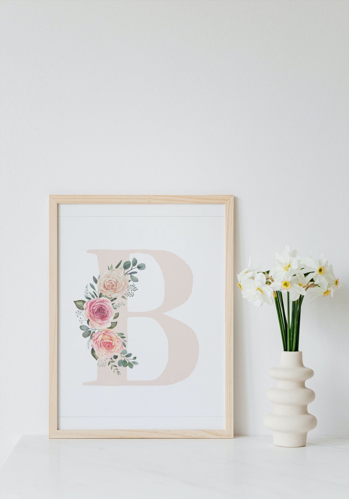Letter B Wall Decor Digital Download Initial Wall Art - Etsy