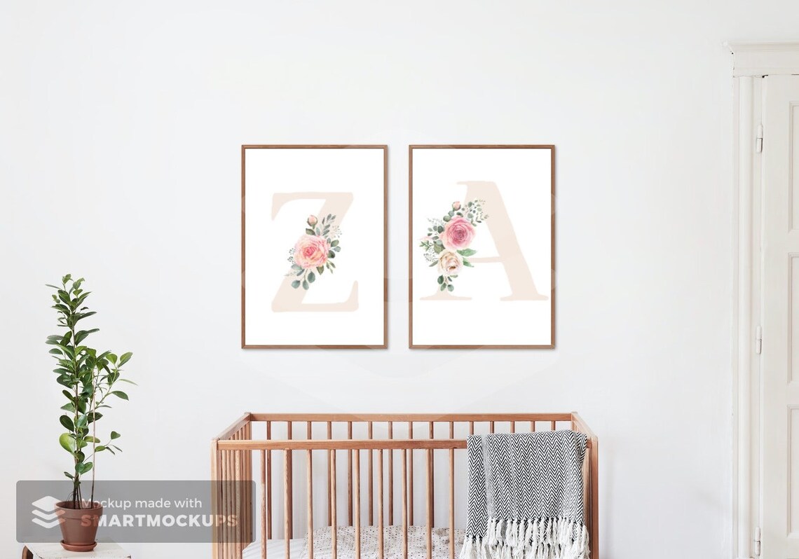 Letter Z Wall Decor Digital Download Initial Wall Art Etsy