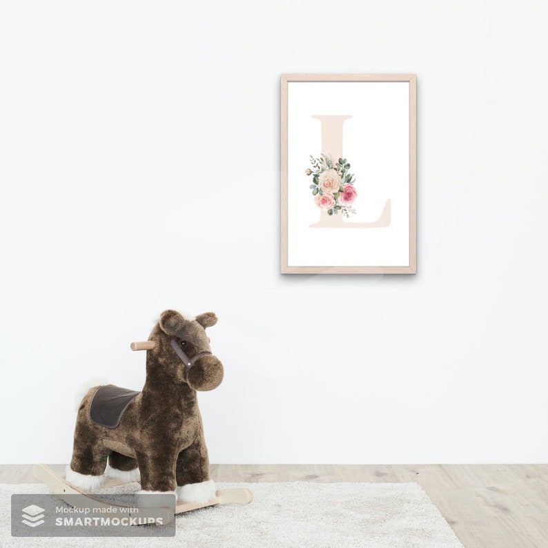 Letter L Wall Decor, Digital Download, Initial Wall Art, Nursery Letter