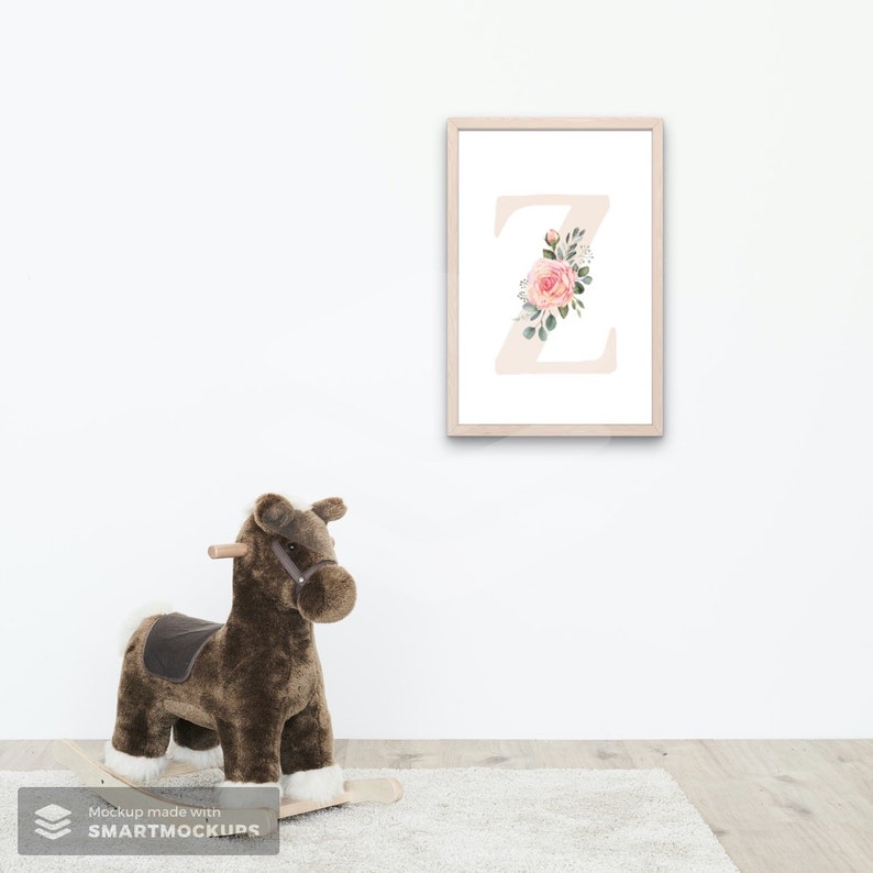Letter Z Wall Decor Digital Download Initial Wall Art Etsy