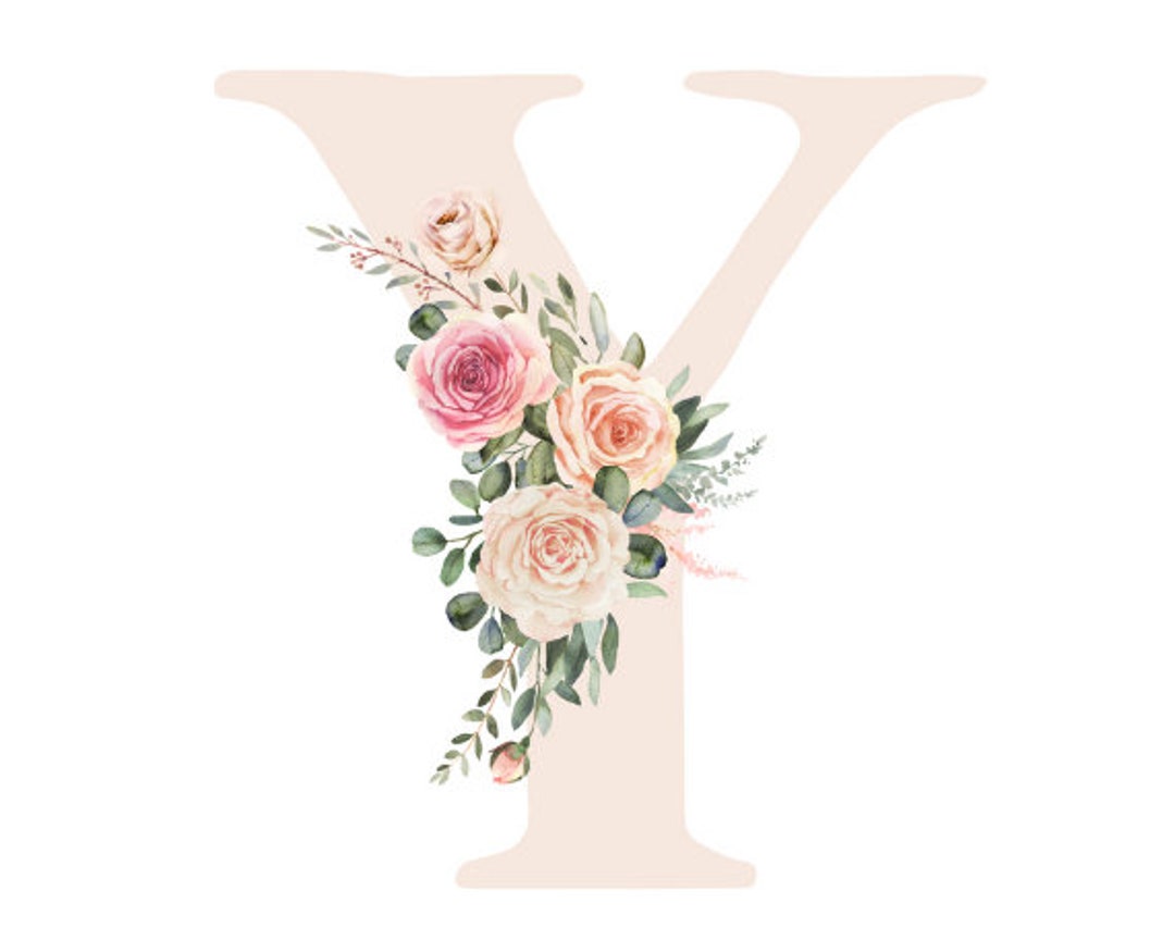 Letter Y Wall Decor Digital Download Initial Wall Art Etsy