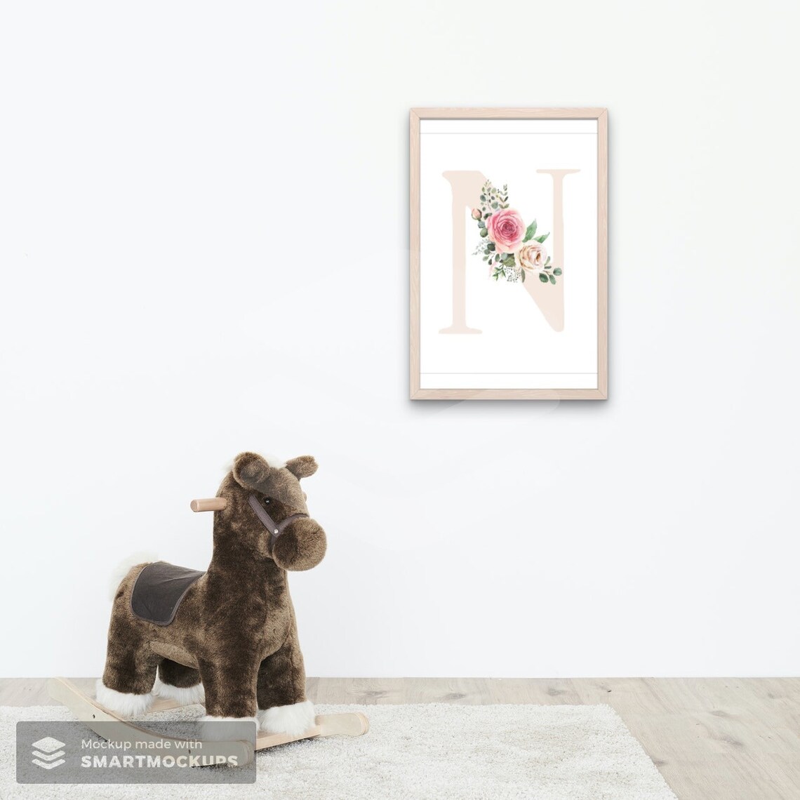 Letter N Wall Decor Digital Download Initial Wall Art Etsy