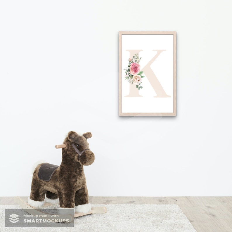 Letter K Wall Decor Digital Download Initial Wall Art Etsy