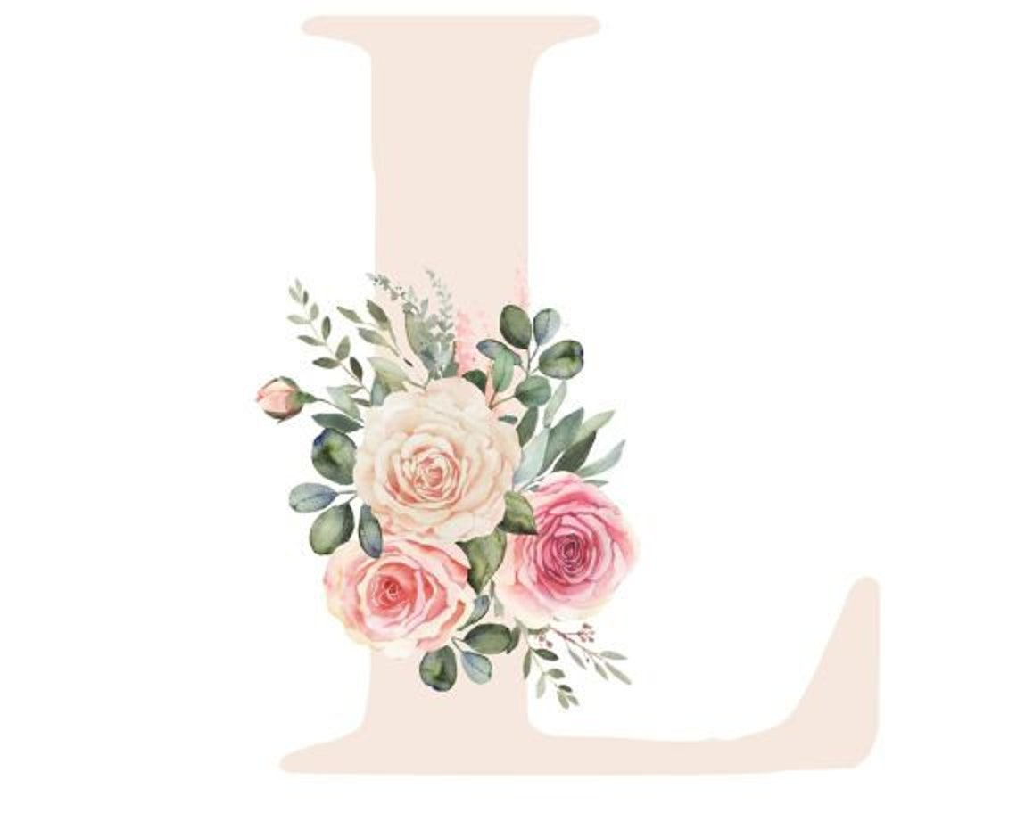 Letter L Wall Decor, Digital Download, Initial Wall Art, Nursery Letter