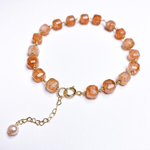 Sunstone Bracelet, Gold Filled Bracelet, Jewelry, Gemstone Bracelet