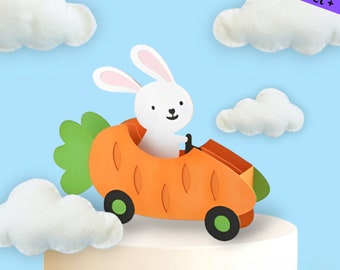 Activité - Voiture lapin - Pâque