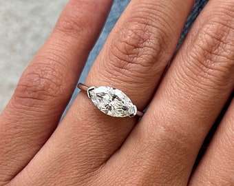 Marquise diamond east west best sale
