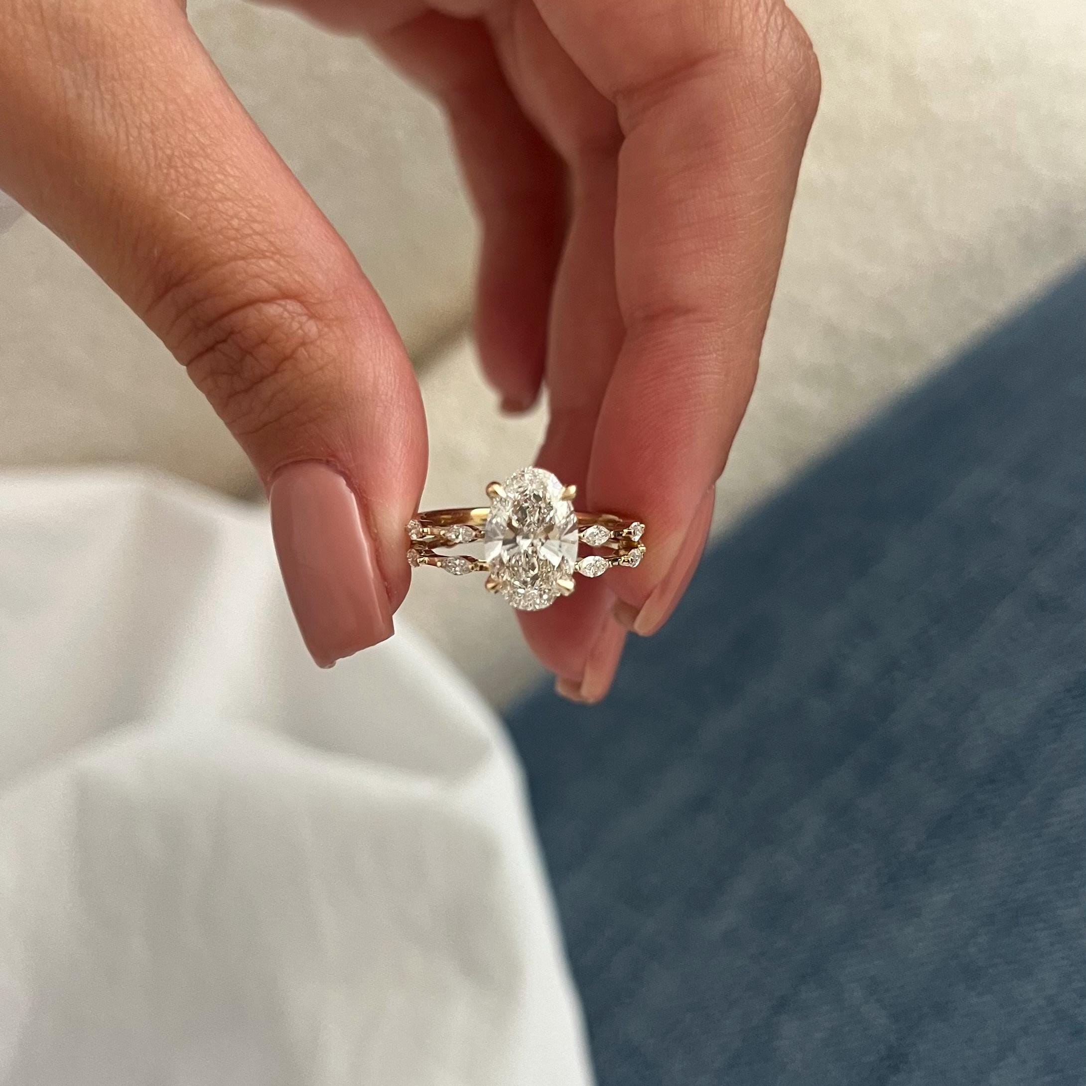 2Ct Cut VVS1/D Diamond Women's Lab Created Ring Solid 14K White Gold