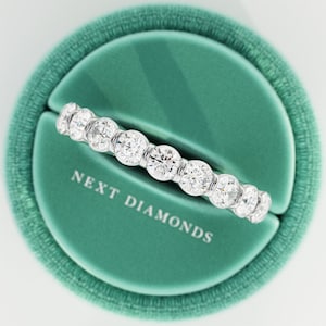 3 Carat Lab Grown Diamond Eternity Band / Bar Set Eternity Ring / Unique Eternity Band / White Gold Wedding Ring / CVD Diamond Stacking Ring
