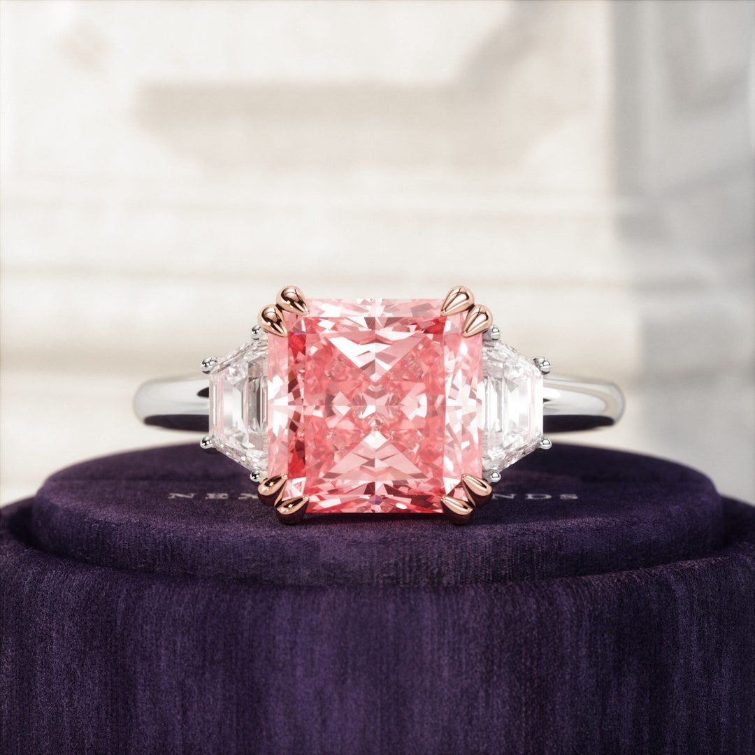 SET！FANCY VIVID PURPLISH PINK 0.076ct/0.074ct MQ/RT2384/CGL 