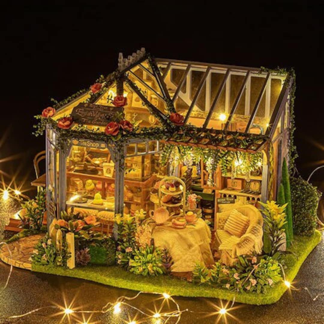 DIY Rose Garden Tea House Kit With Lighting & Music Etsy