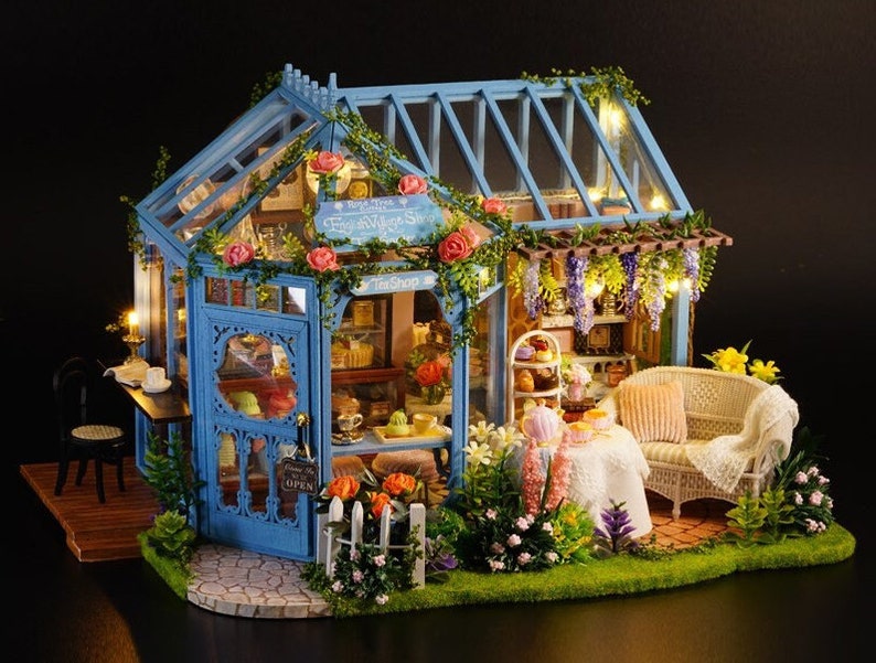 DIY Rose Garden Tea House Kit With Lighting & Music Etsy