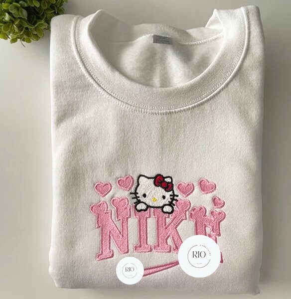 Hello kitty sweatshirt nike - Etsy