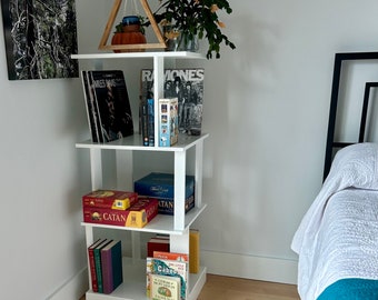 White Corner Shelving  For Apartment Living In Modern Scandinavian Furniture Style