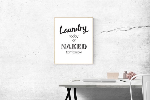 PRINTABLE Funny Laundry Room Wall Art Minimalist Black and - Etsy