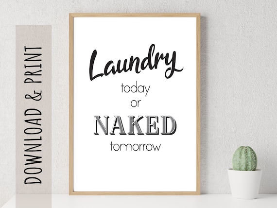 PRINTABLE Laundry Room Wall Art Minimalist Black and White - Etsy