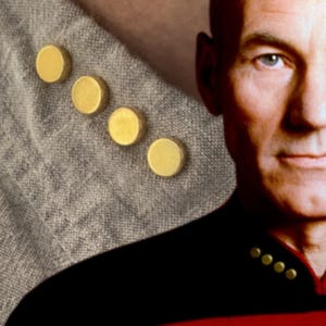 Metal Magnetic Star Trek Rank Pips - gold electroplated metal, no puncture, perfect magnetic alignment - Star Trek: The Next Generation