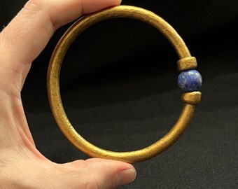 Pulsera egipcia del faraón Amenemope: reproducción de calidad de museo con lapislázuli