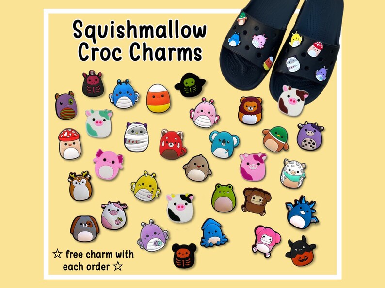 Squishmallow Inspired Croc Charms Rubber Shoe Charms Cartoon Jibbitz Etsy