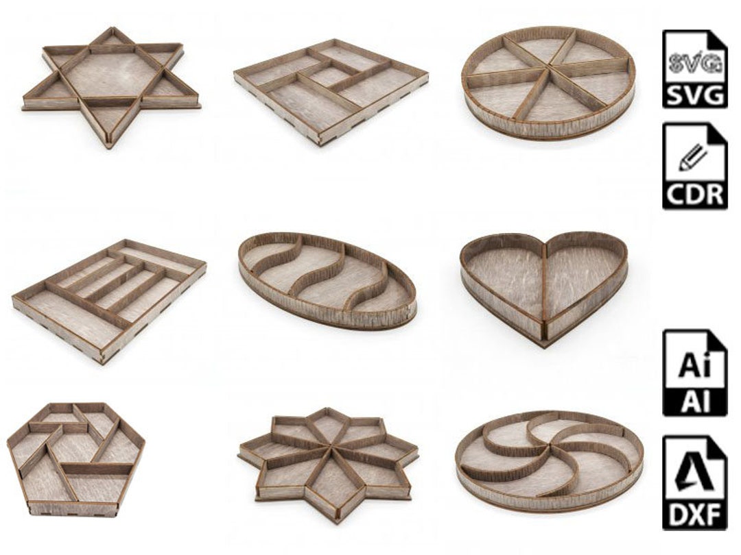 9 Types of Serving Trays, Laser Cut Wooden Serving Tray, Laser Cut