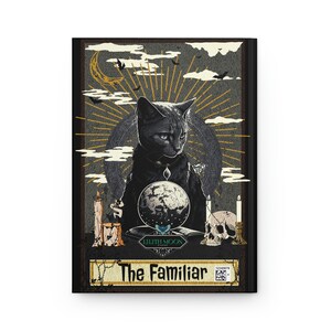 Customizable Black Cat Tarot Card Hardcover Journal | Witchy Gothic Diary image 6