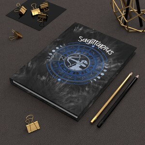 Boogschutter astrologie symbool grafiek sterrenbeeld dagboek | Vrij hemels dierenriem notitieboek | Cadeau-ideeën | Leeg dagboek | Lilith Moon Studios