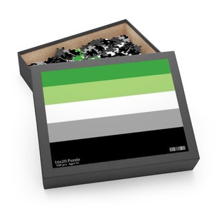 Aromantic Pride Flag Puzzle (120, 252, 500-Piece)