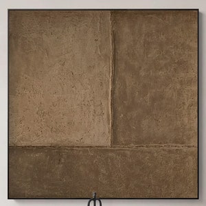 Brown textured wall art brown wabi-sabi art brown minimlist canvas art larger brown painting on canvas earth tone oil painting wall decor
