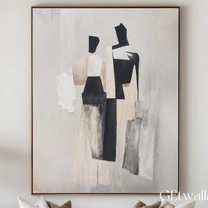 Faceless Portrait Oil Painting on Canvas Woman face Canvas Art Abstract Lady Framed Woman painting  Lovers&#39; decor oil painting art