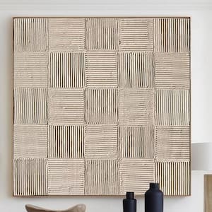 Beige textured painting on canvas beige wabi-sabi wall art beige 3d textured art neutral beige painting beige framed wall art wall deocr