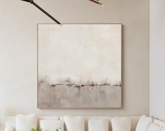Beige wabi sabi art painting light beige abstract art beige canvas art modern art minimalist neutral wall decor beige framed wall art