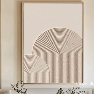 3D texutred beige wall art pure beige textured wall art textured canvas art beige white textured painting beige minimalist painting