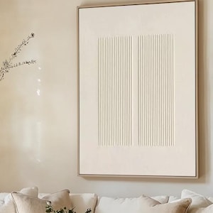 3D texutred pure beige art beige white textured wall art textured canvas art beige white textured painting beige minimalist painting