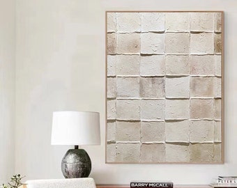 3D cream beige textured wall art boho abstract wall art neutral art cream color oil painting wabi-sabi wall decor modern painting on canvas