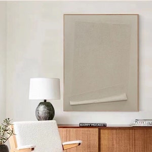 Japandi beige art beige wabi sabi wall art oversize beige 3d textured painting for livingroom wabisabi paintings for interior wall