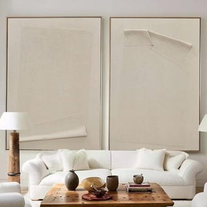 Set of 2 3d textred wall art 2 piece beige painting on canvas 3d textured wall art beige canvas art 2 set beige textured painitngs