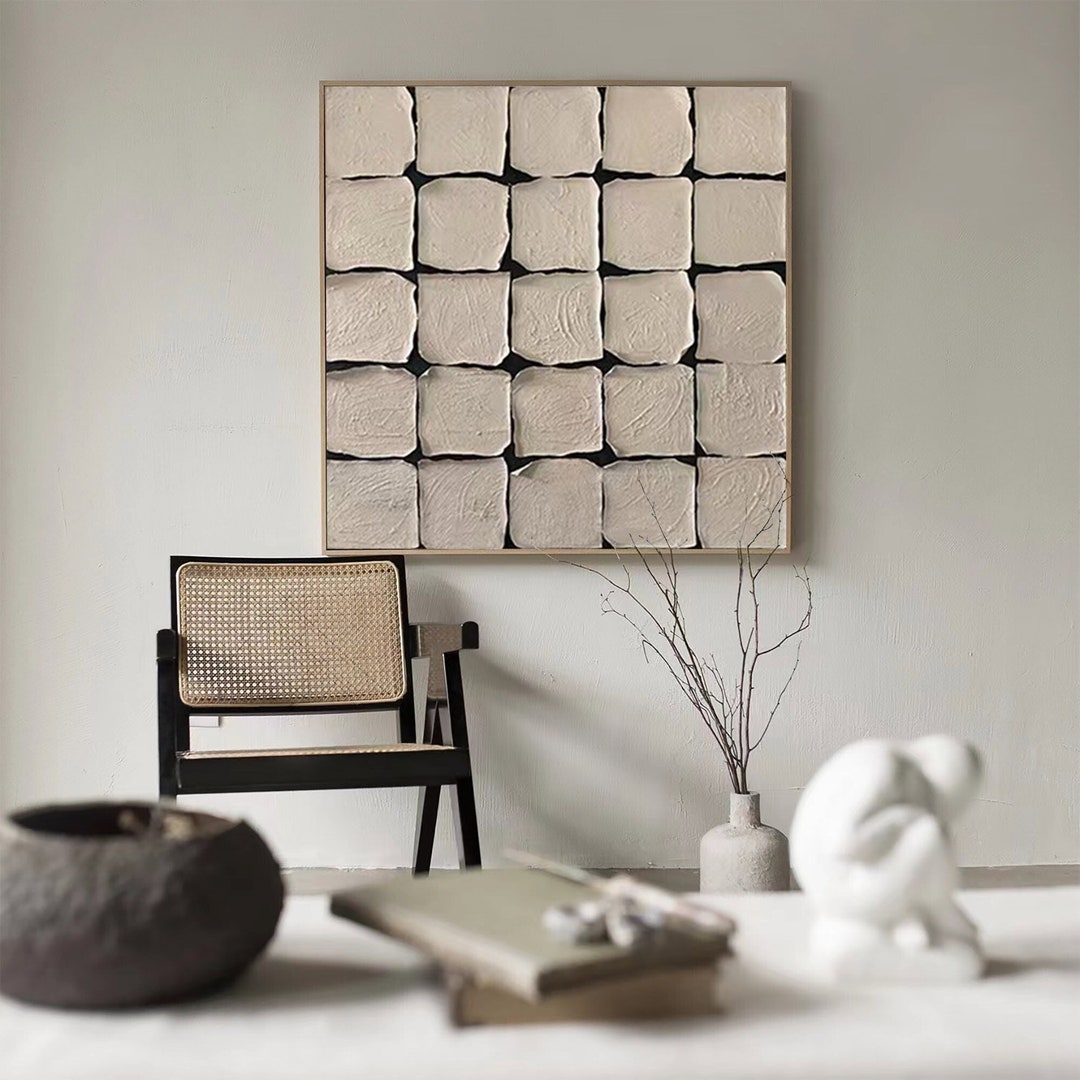 Pure Beige 3d Textured Wall Art Beige Textured Canvas Art Beige