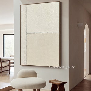 Beige wabi sabi painting pure beige wall art larger bige wall art oversized beige canvas art wall decor beige textured art beige artwork