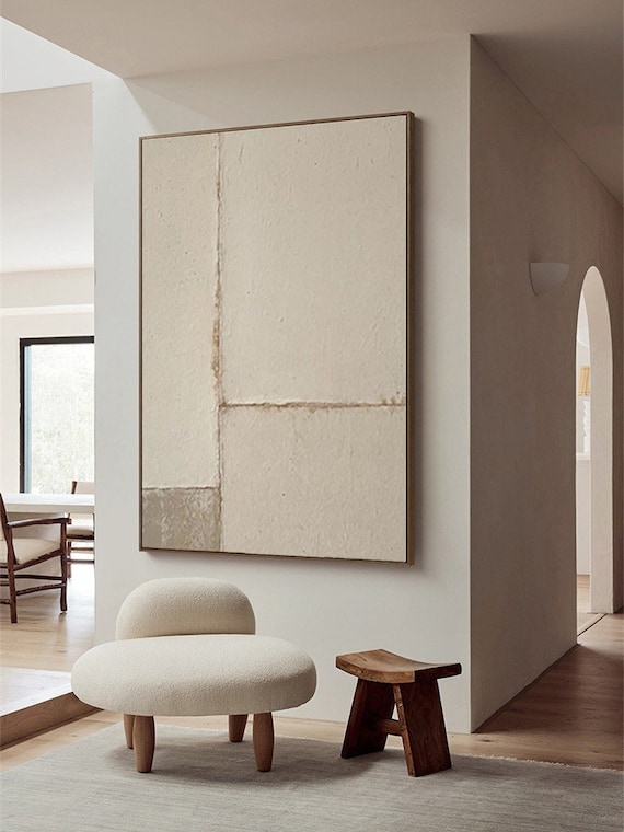 Beige Wall Art Beige Wabi-sabi Wall Art Pure Beige Minimalist