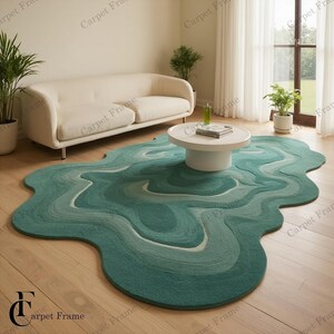 Handmade Woolen Carpet – 100% Wool Area Rug – Soft, Durable, and Eco-Friendly – Living Room, Bedroom, or Office Decor,