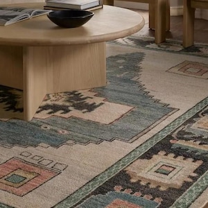 Exquisite Beige Oushak style Hand Knotted Rug 4x6, 5x8, 6x9, 8x10, 9x12, 10x14 ft Handmade Rugs for Living Room - Antique Contemporary rug