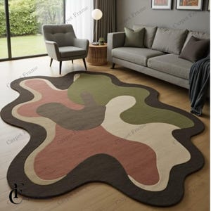 Hand Knotted Wool Area Rug: Vintage Oushak Design, Eco-Friendly