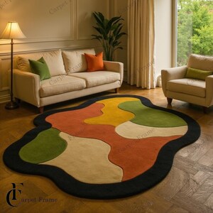 Handmade Woolen Carpet – 100% Wool Area Rug – Soft, Durable, and Eco-Friendly – Living Room, Bedroom, or Office Decor,