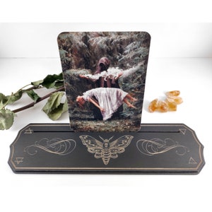 Supporto per tarocchi, supporto per tarocchi con falena testa di morte, supporto per carte Lenormand o oracolo, regali stregoneschi