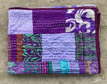 Patchwork Quilt Kantha Quilt Handgemachte Vintage Quilts Boho Bettwäsche Decke Tagesdecke Quilting Hippie Quilts zum Verkauf